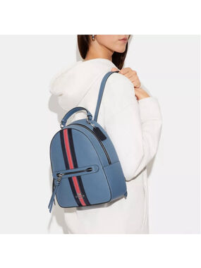 coach backpack light blue Amazon.com | Women's Court (Signature Canvas - Khaki - Powder Blue), One Size Coach Pace Backpack | Brixton